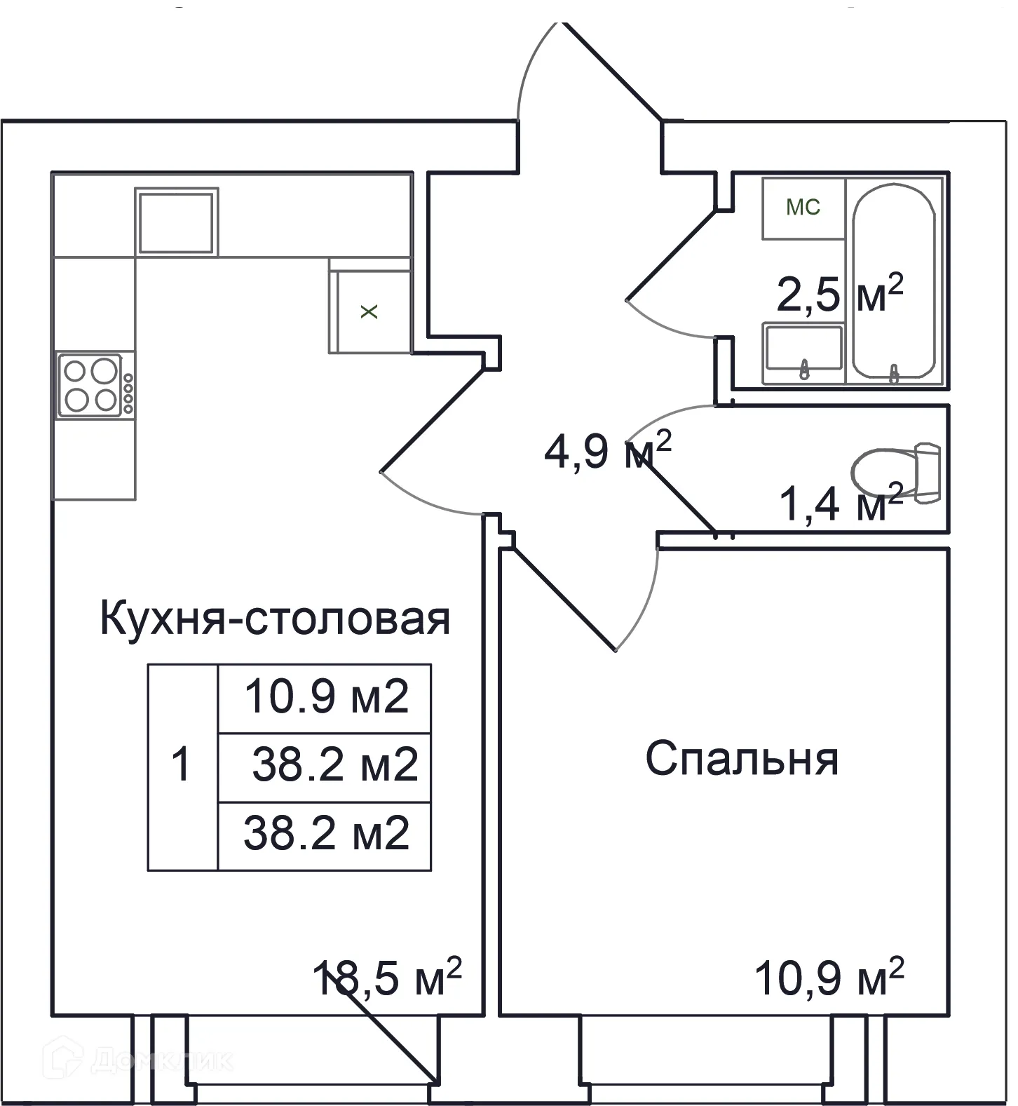 Фото квартиры в ЖК Пушкин