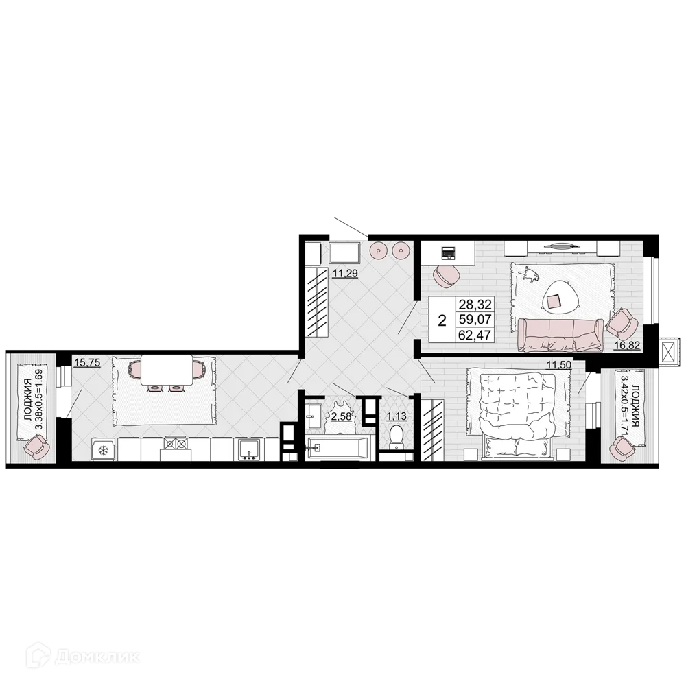 Фото квартиры в ЖК "Дружба"