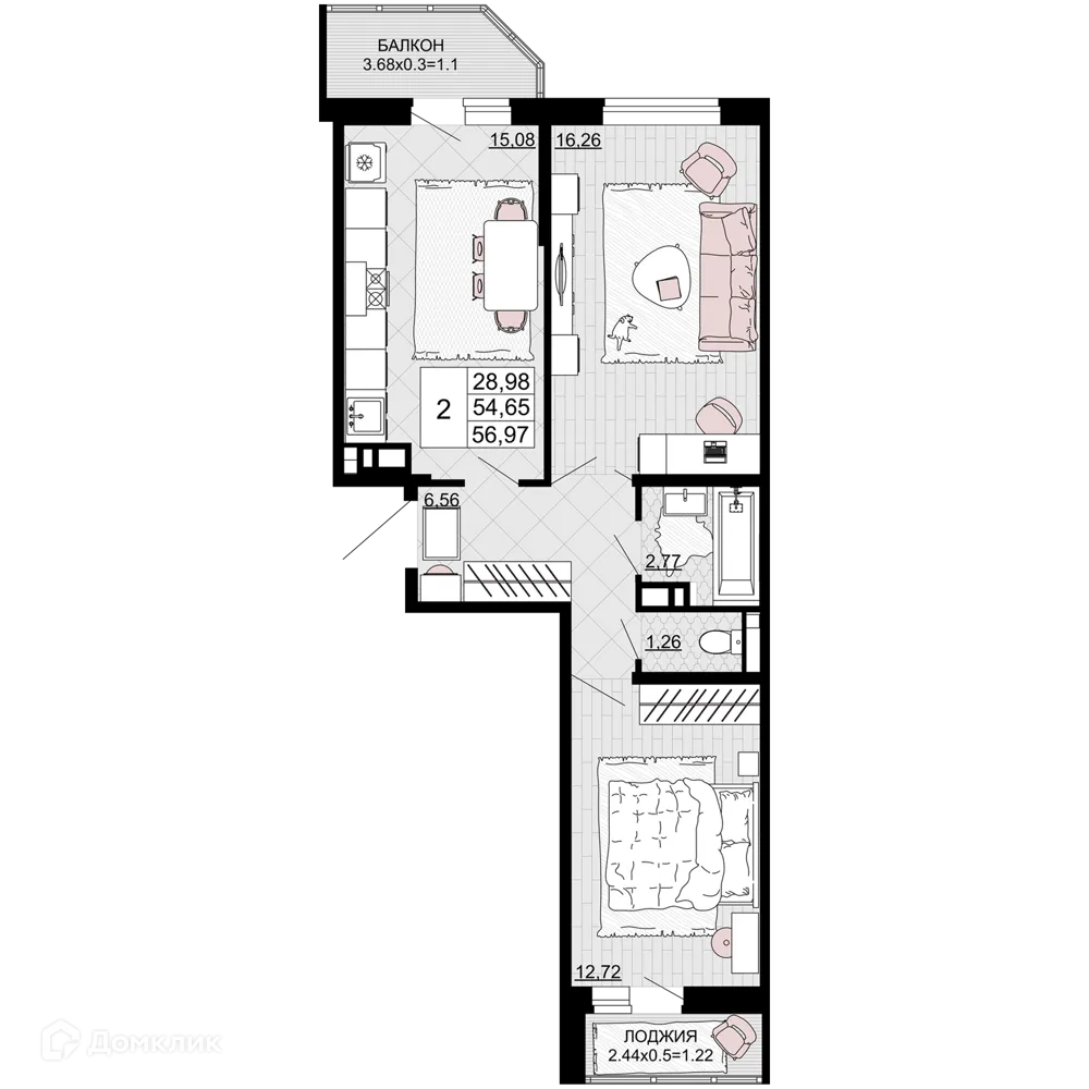 Фото квартиры в ЖК "Дружба"