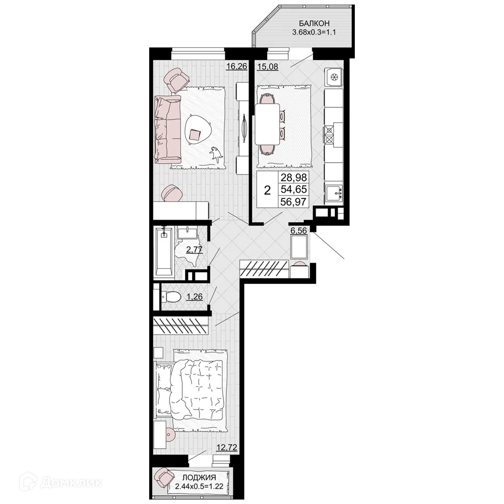 Фото квартиры в ЖК "Дружба"