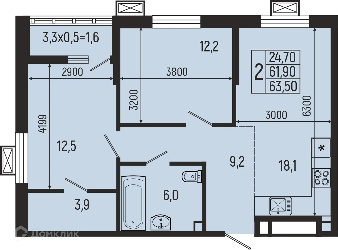 Фото квартиры в ЖК Звёзды