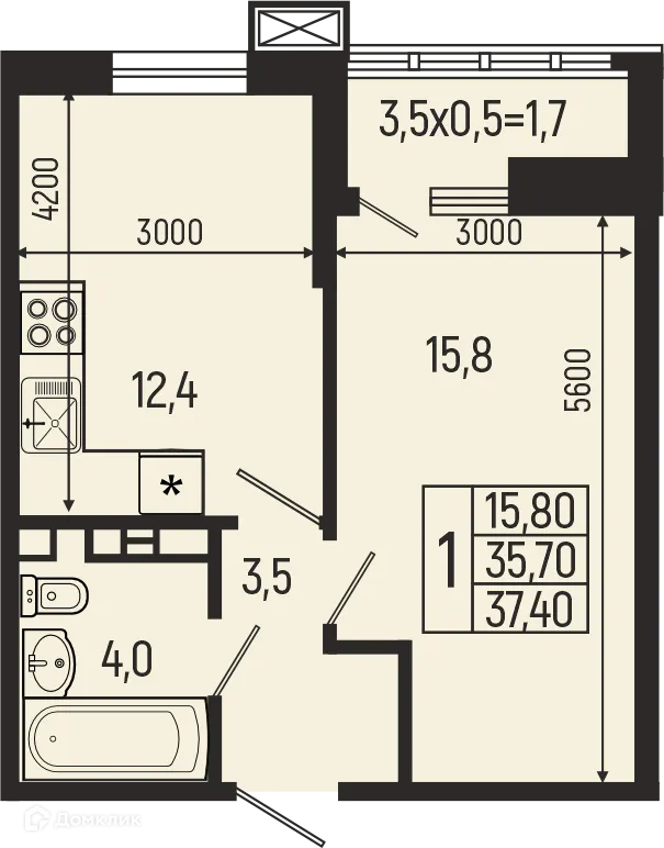 Фото квартиры в ЖК Звёзды