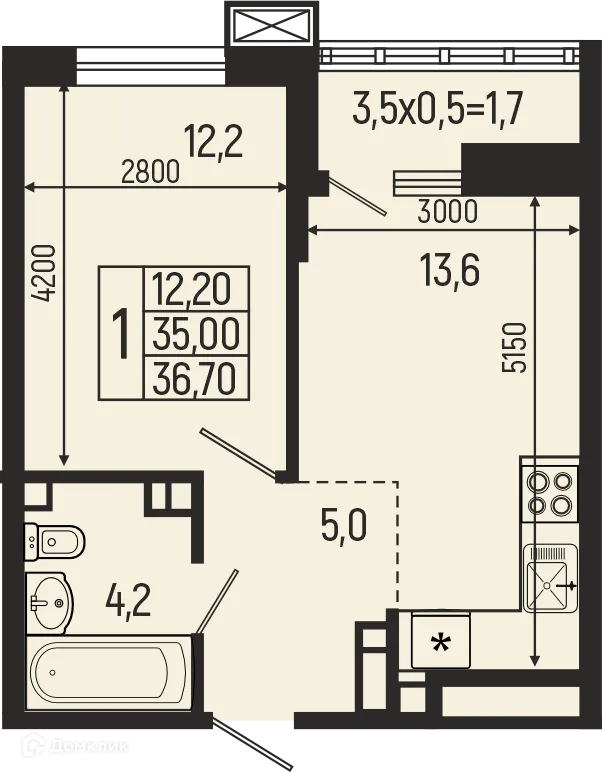 Фото квартиры в ЖК Звёзды