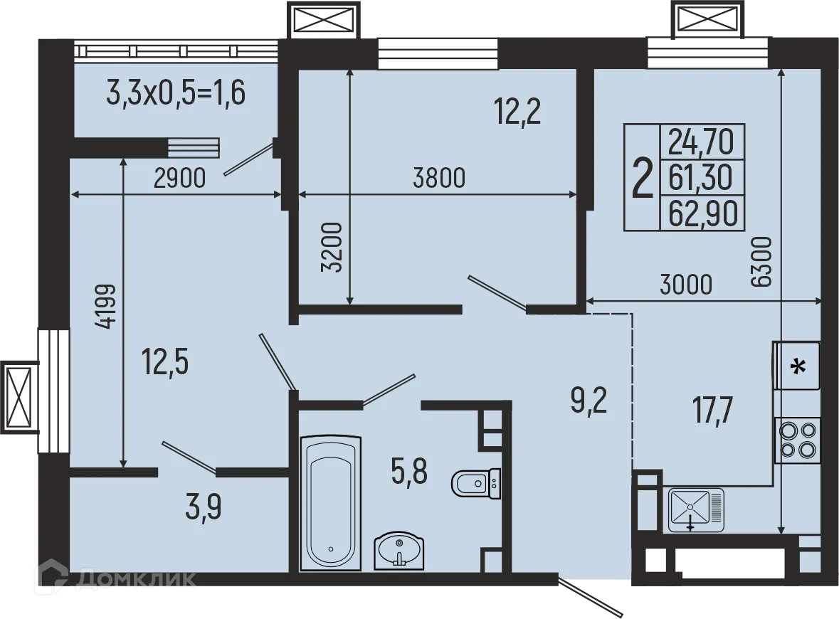Фото квартиры в ЖК Звёзды