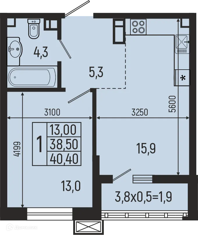 Фото квартиры в ЖК Звёзды