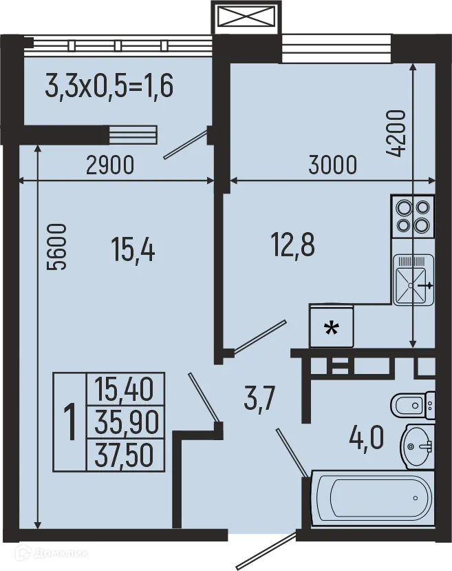 Фото квартиры в ЖК Звёзды