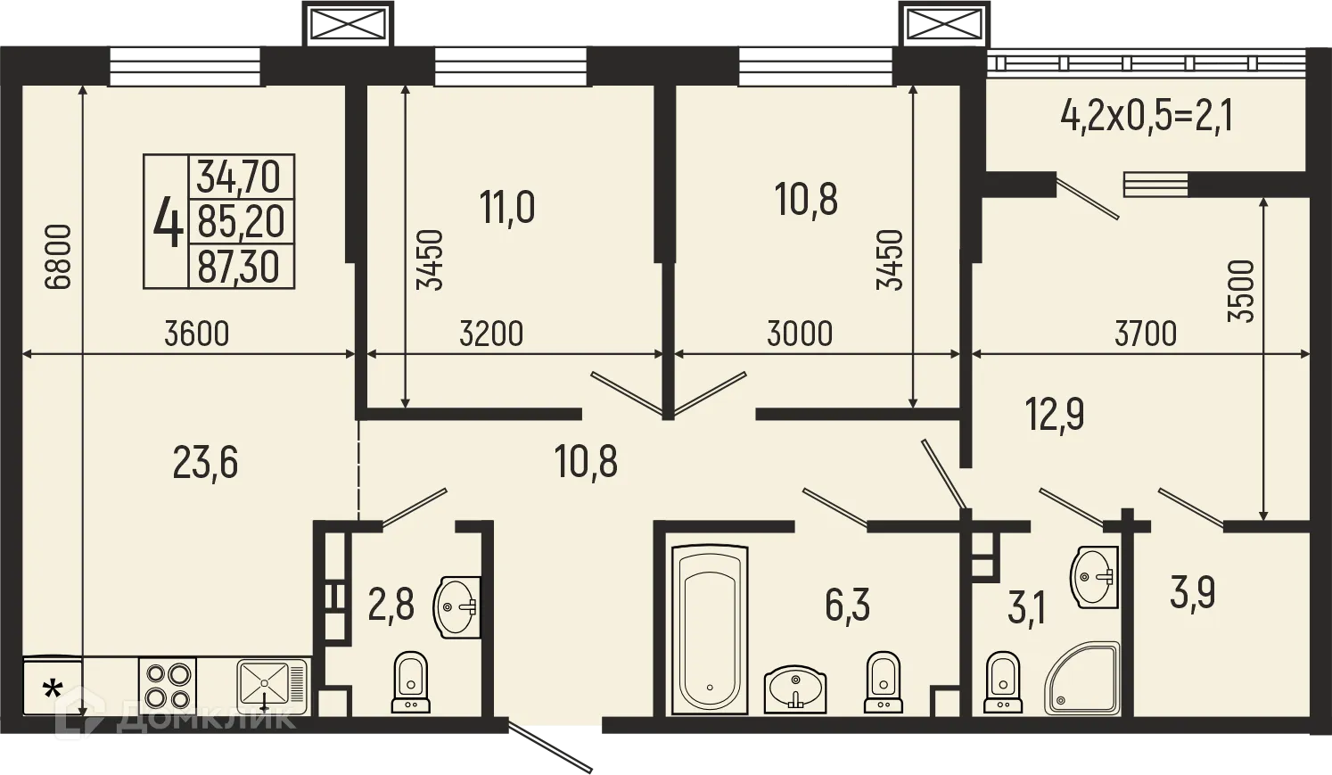 Фото квартиры в ЖК Звёзды