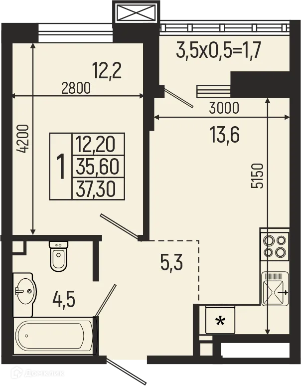 Фото квартиры в ЖК Звёзды