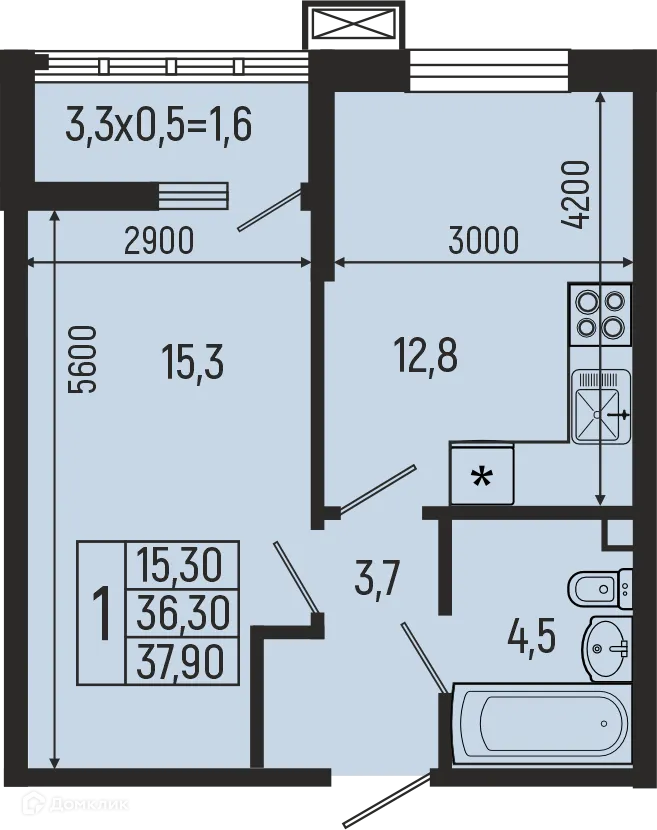 Фото квартиры в ЖК Звёзды
