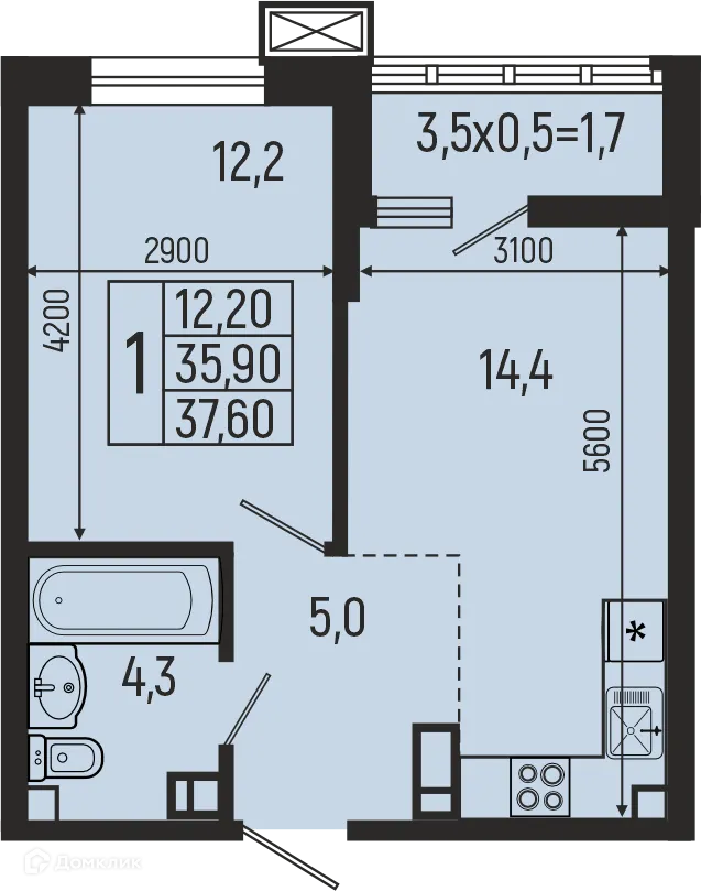 Фото квартиры в ЖК Звёзды