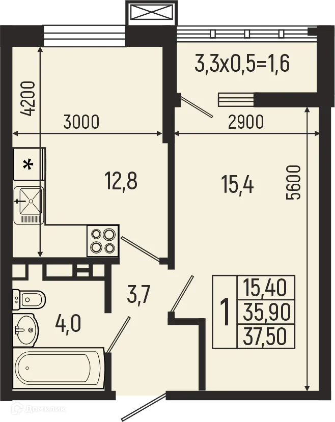 Фото квартиры в ЖК Звёзды