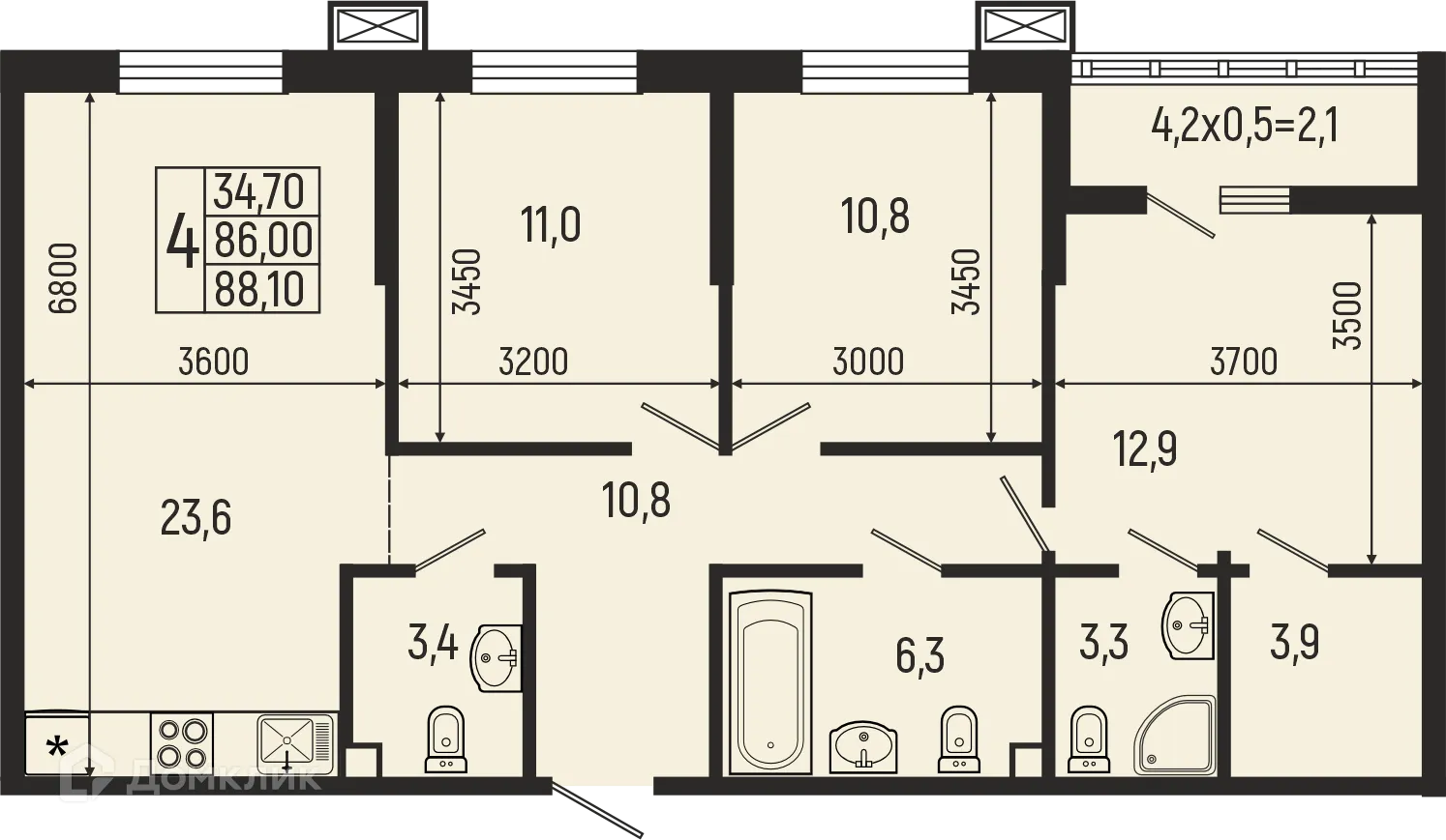 Фото квартиры в ЖК Звёзды