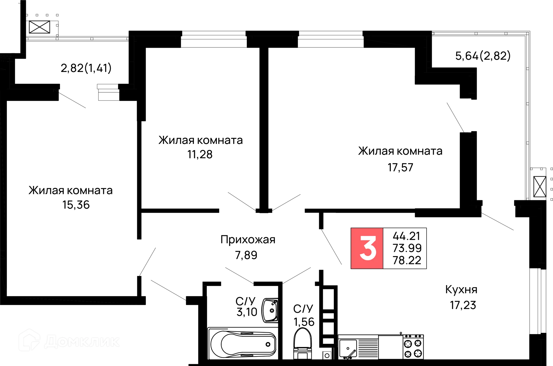 Фото квартиры в ЖК Долина