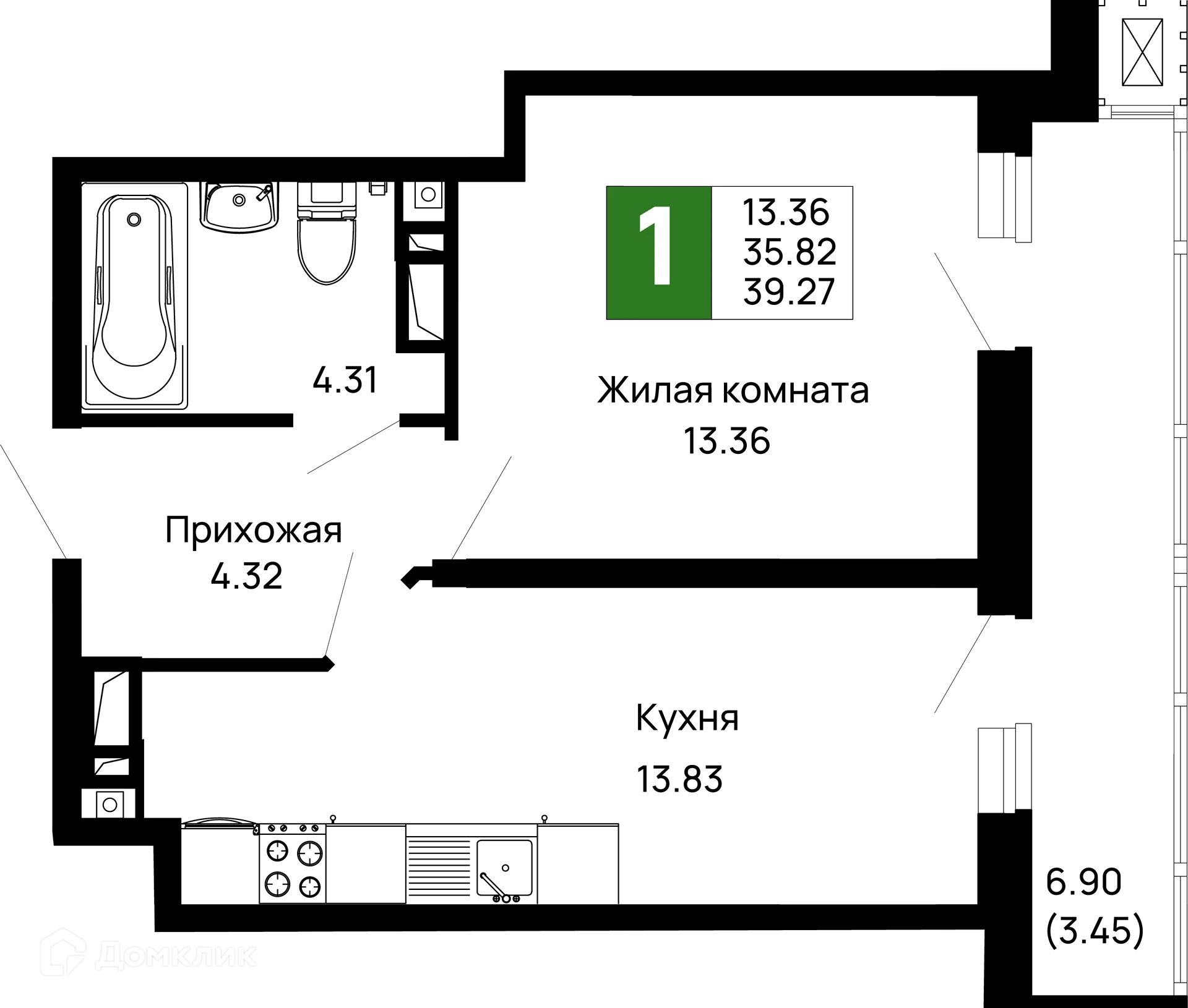 Фото квартиры в ЖК Долина