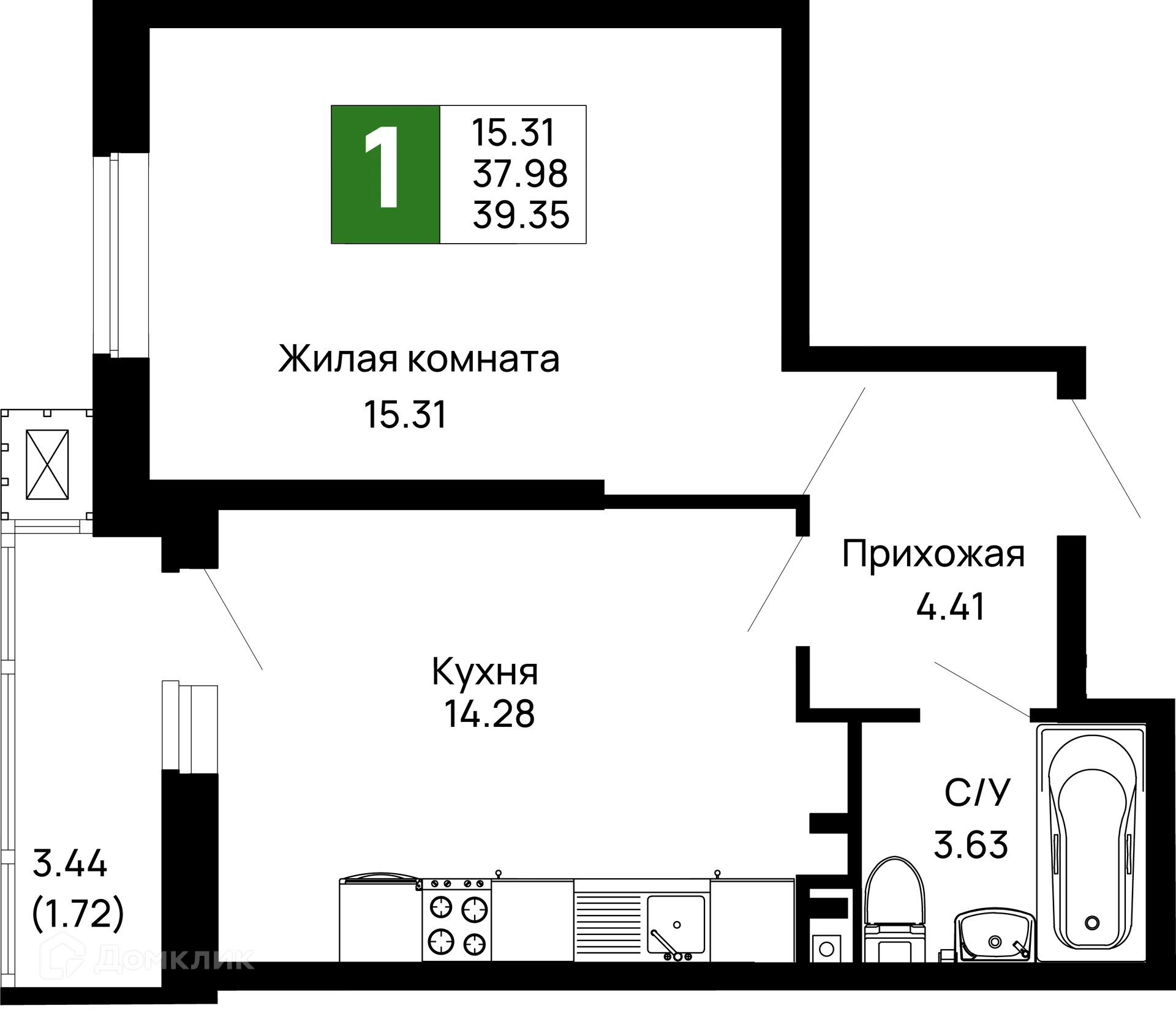 Фото квартиры в ЖК Долина