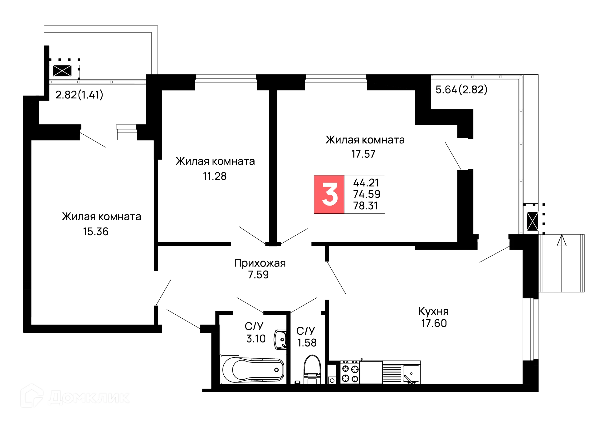 Фото квартиры в ЖК Долина