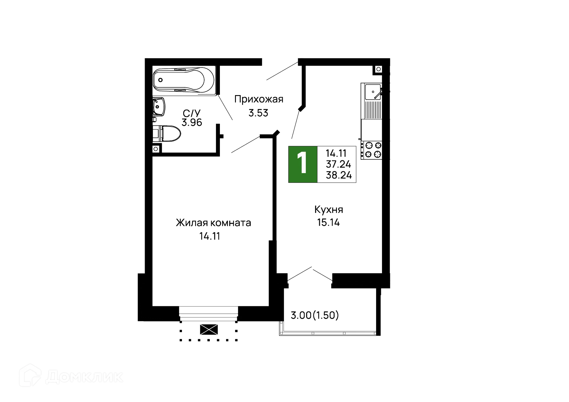Фото квартиры в ЖК Долина