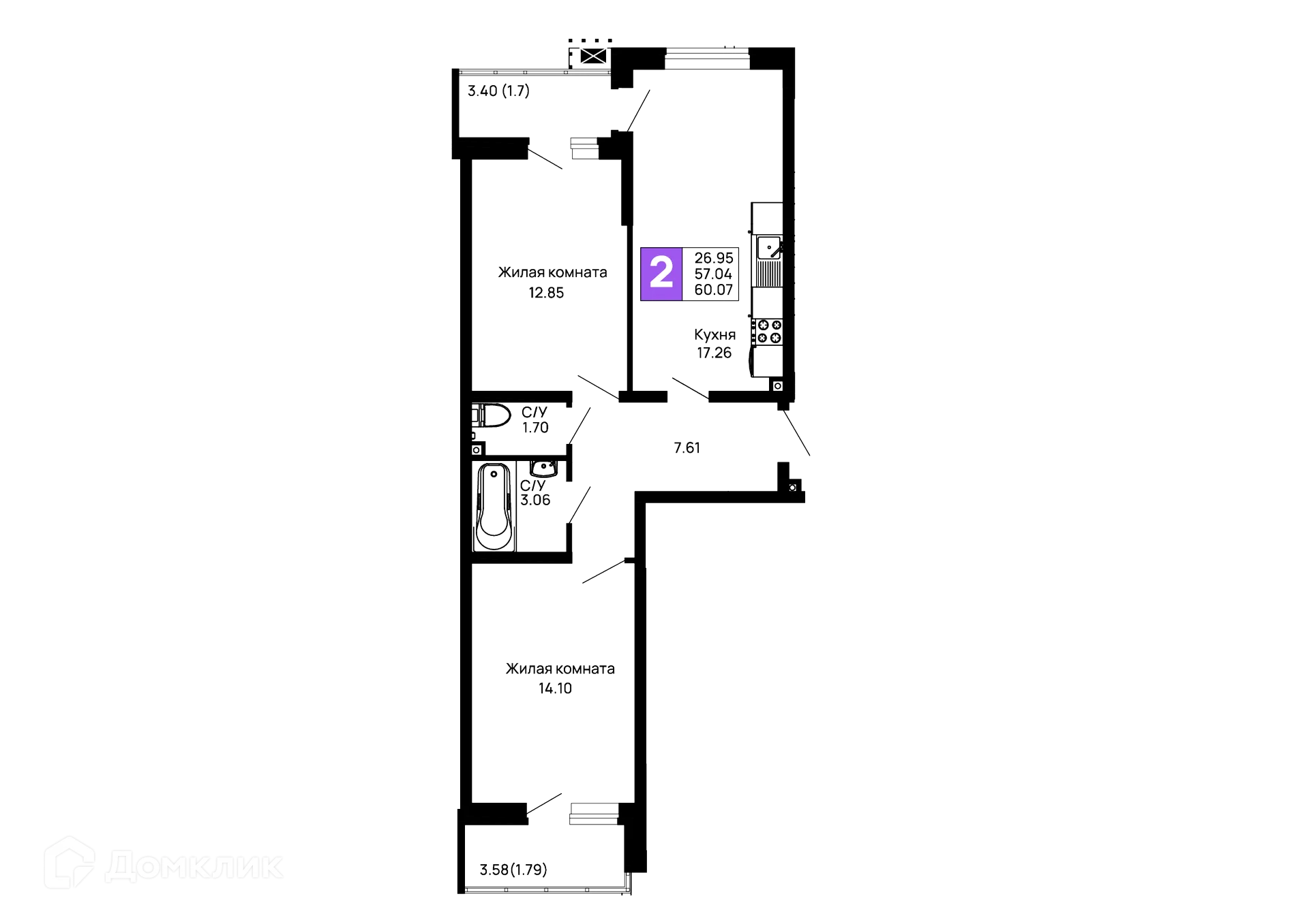 Фото квартиры в ЖК Долина