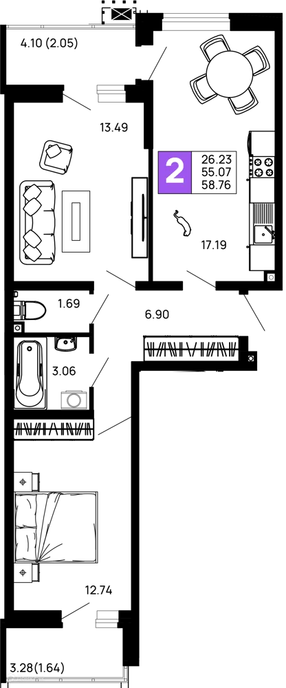 Фото квартиры в ЖК Долина