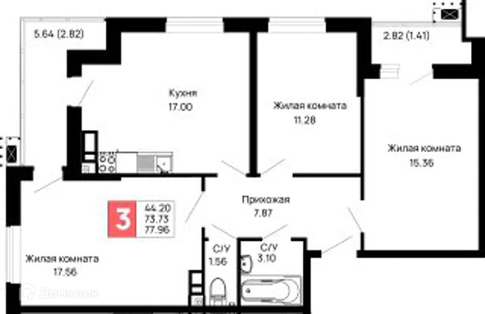 Фото квартиры в ЖК Долина