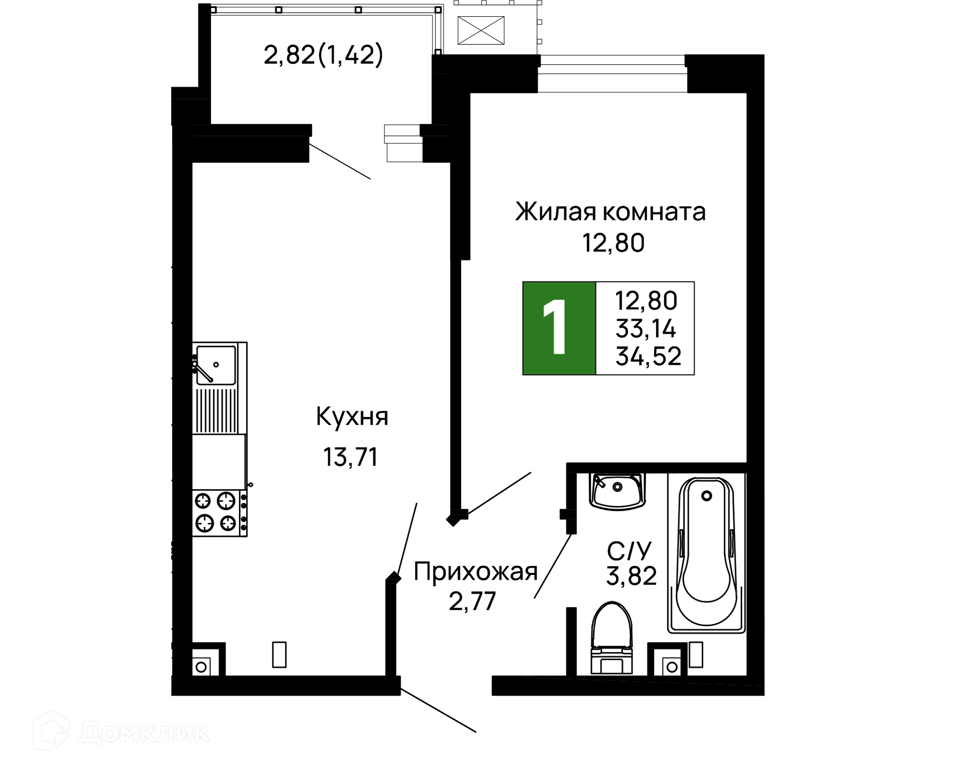 Фото квартиры в ЖК Долина