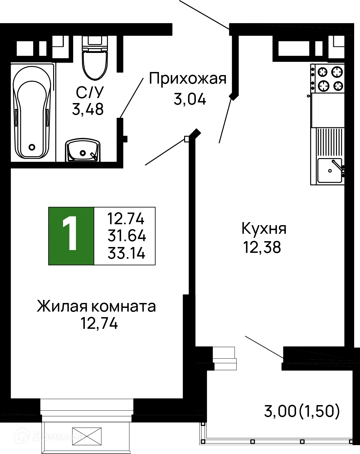 Фото квартиры в ЖК Долина