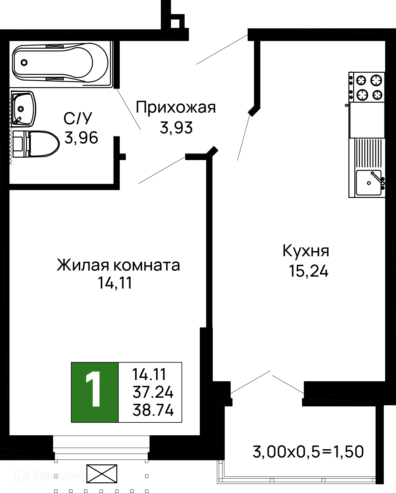 Фото квартиры в ЖК Долина