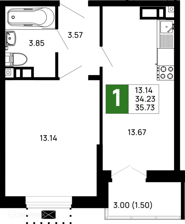 1 комн. квартиры в Майкопе новостройки