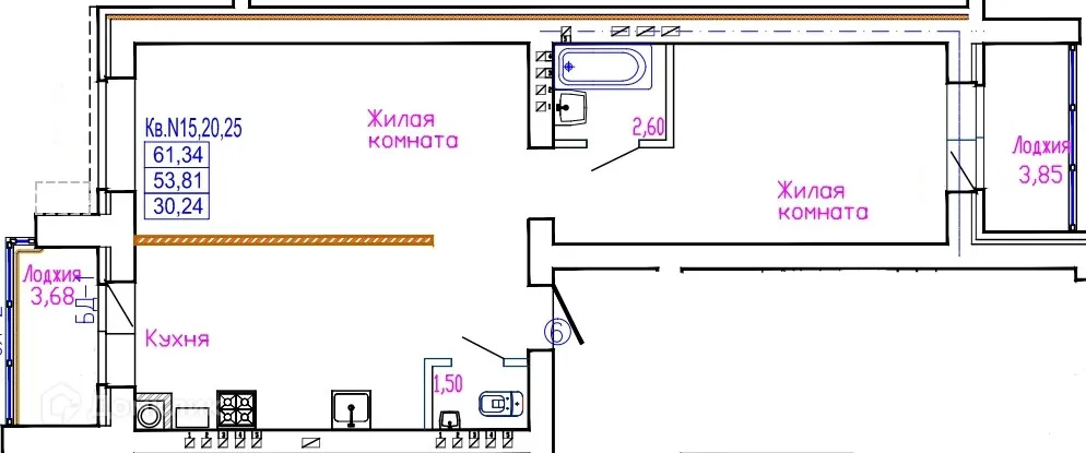 Фото квартиры в ЖК Жилой дом в г. Элиста, 10 микрорайон