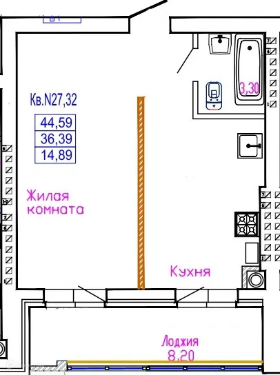 Фото квартиры в ЖК Жилой дом в г. Элиста, 10 микрорайон