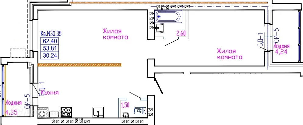 Фото квартиры в ЖК Жилой дом в г. Элиста, 10 микрорайон