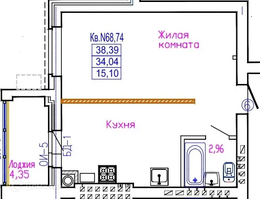 Фото квартиры в ЖК Жилой дом в г. Элиста, 10 микрорайон