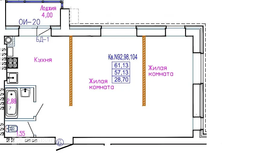 Фото квартиры в ЖК Жилой дом в г. Элиста, 10 микрорайон