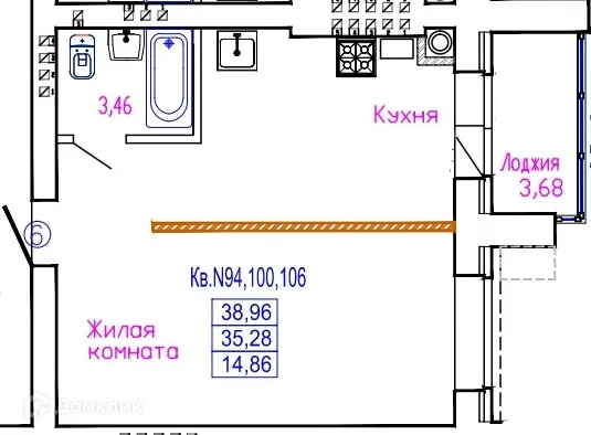 Фото квартиры в ЖК Жилой дом в г. Элиста, 10 микрорайон