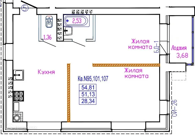 Фото квартиры в ЖК Жилой дом в г. Элиста, 10 микрорайон