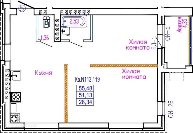 Фото квартиры в ЖК Жилой дом в г. Элиста, 10 микрорайон