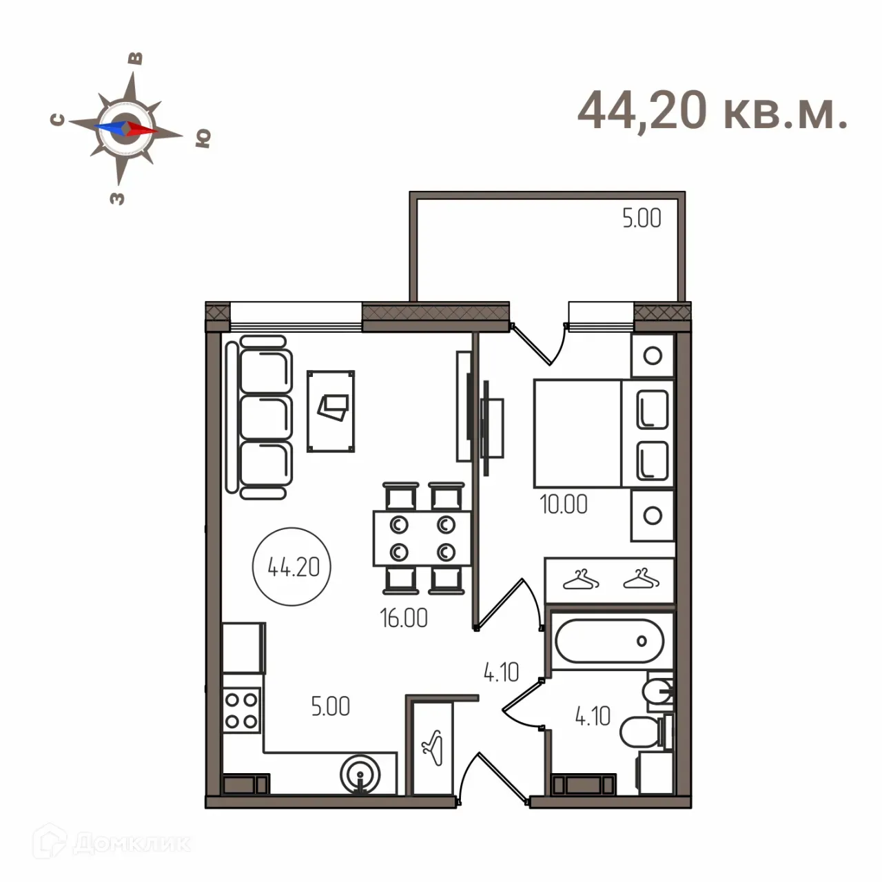 Фото квартиры в ЖК Дом на Мичуринской