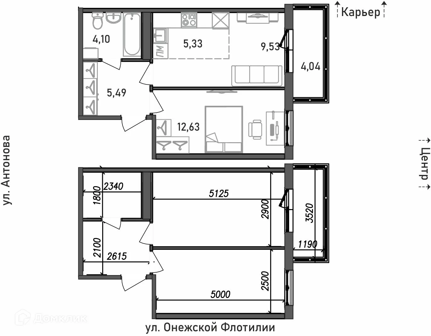 Фото квартиры в ЖК "Флотилия"