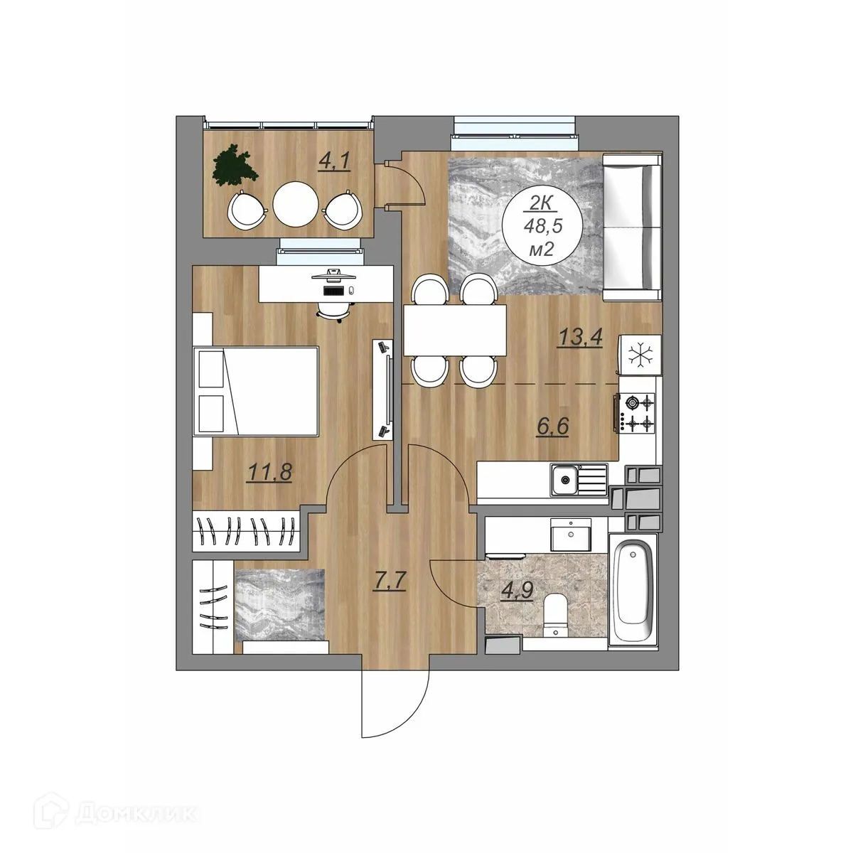 Фото квартиры в ЖК "Каскад"