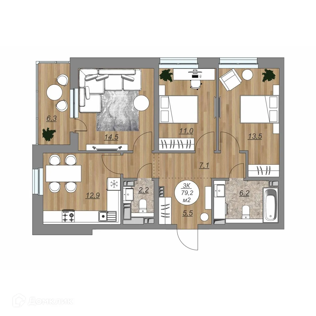 Фото квартиры в ЖК "Каскад"