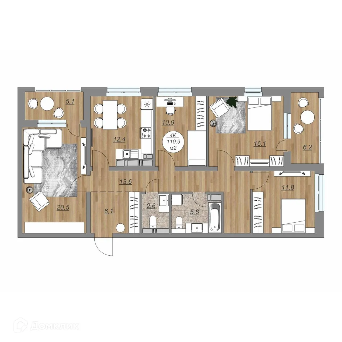 Фото квартиры в ЖК "Каскад"