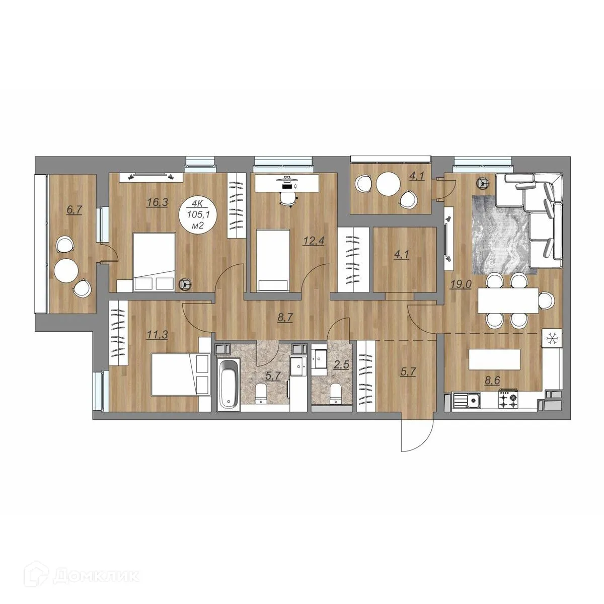 Фото квартиры в ЖК "Каскад"