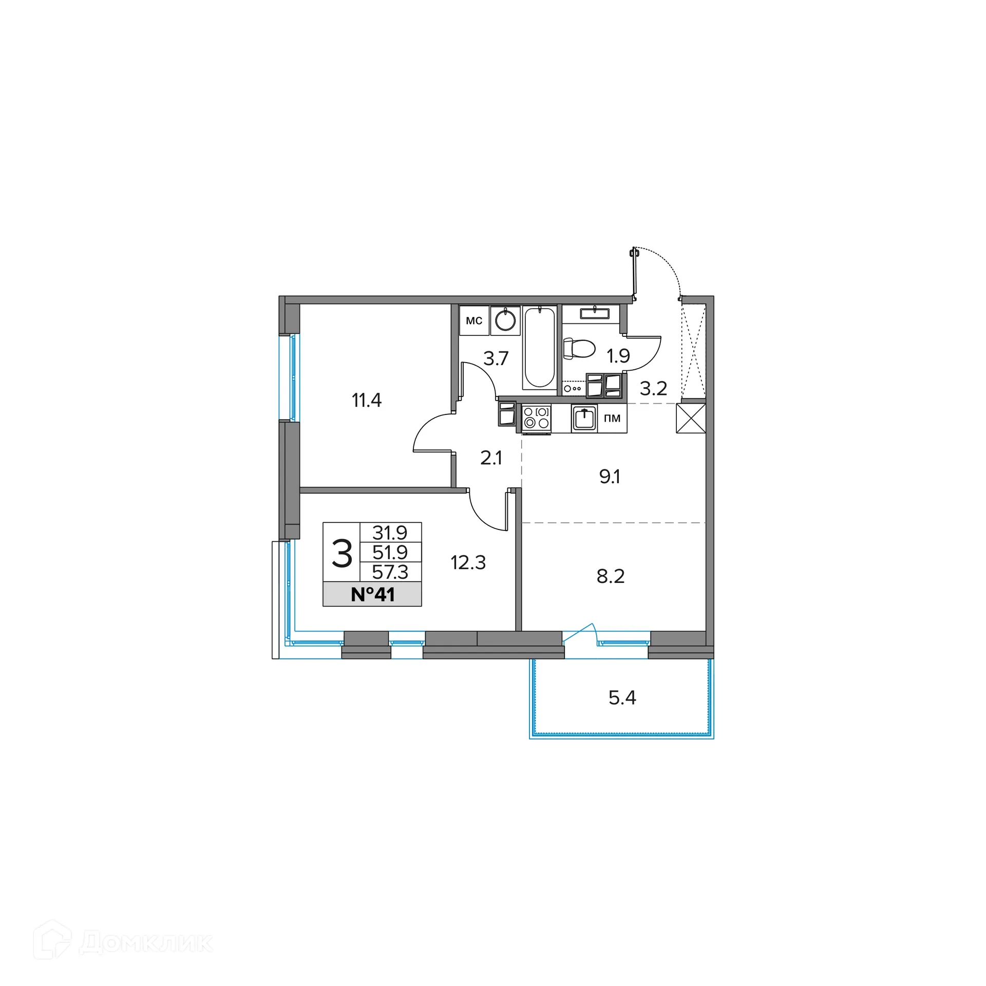 Фото квартиры в ЖК "Речка"