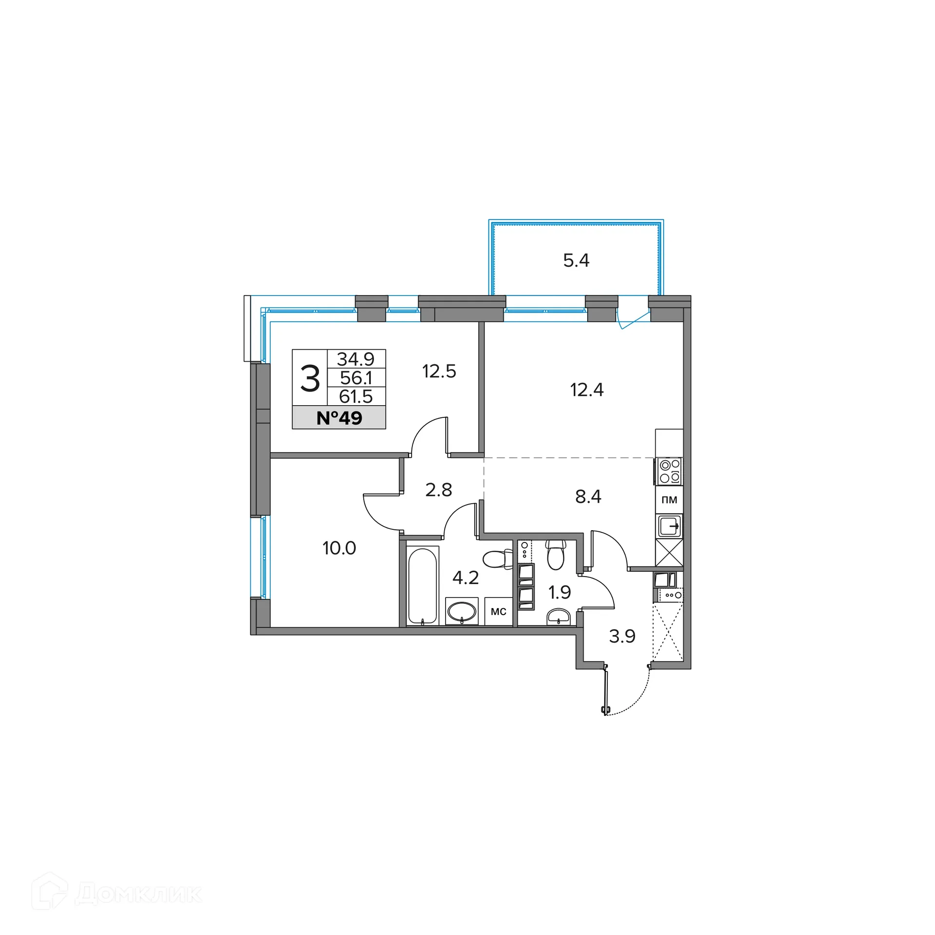 Фото квартиры в ЖК "Речка"