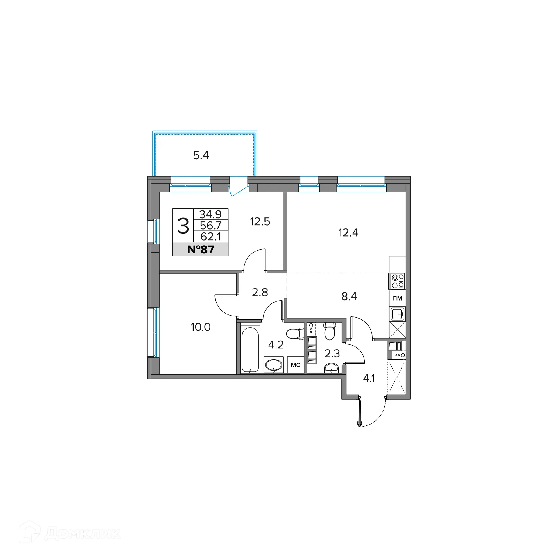 Фото квартиры в ЖК "Речка"