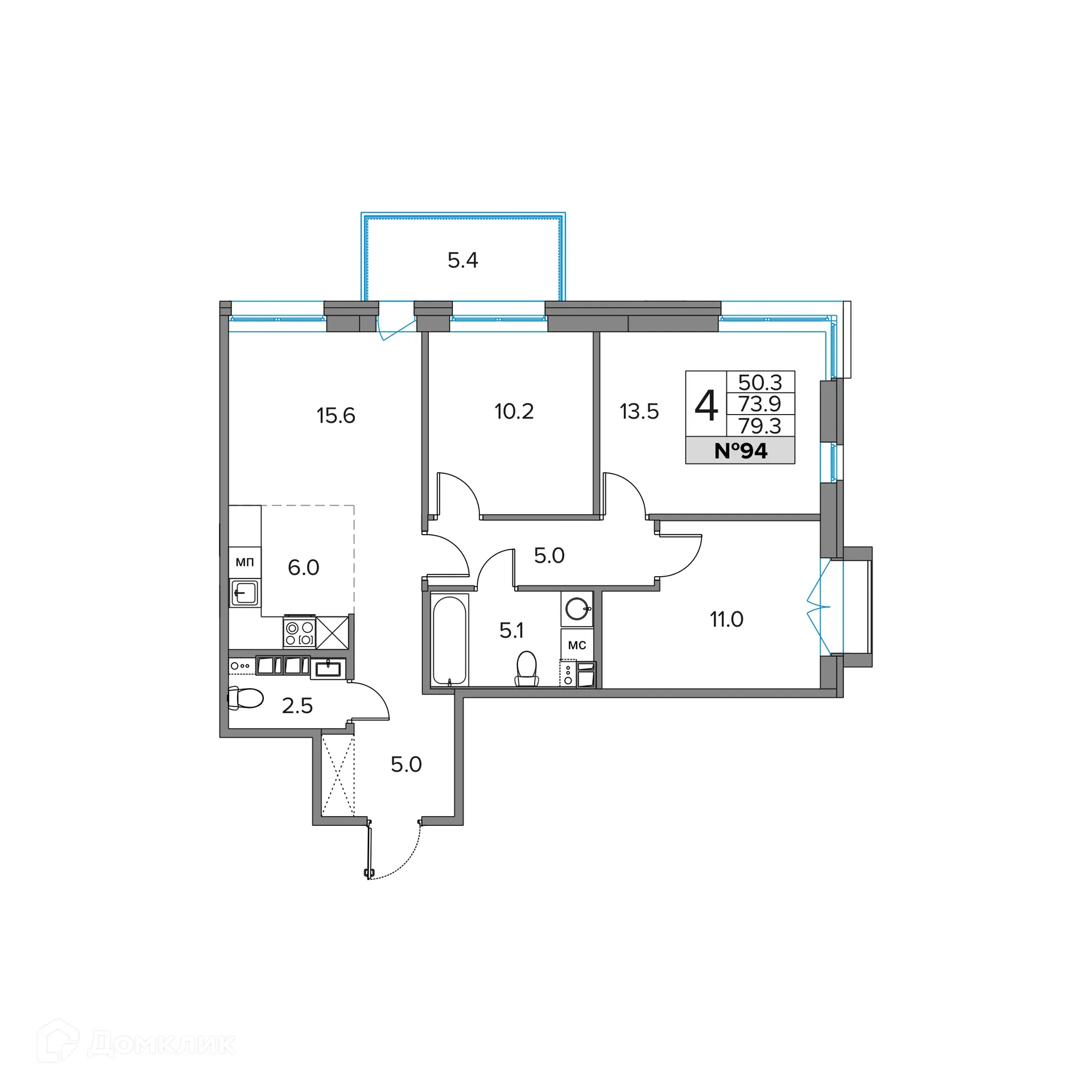 Фото квартиры в ЖК "Речка"