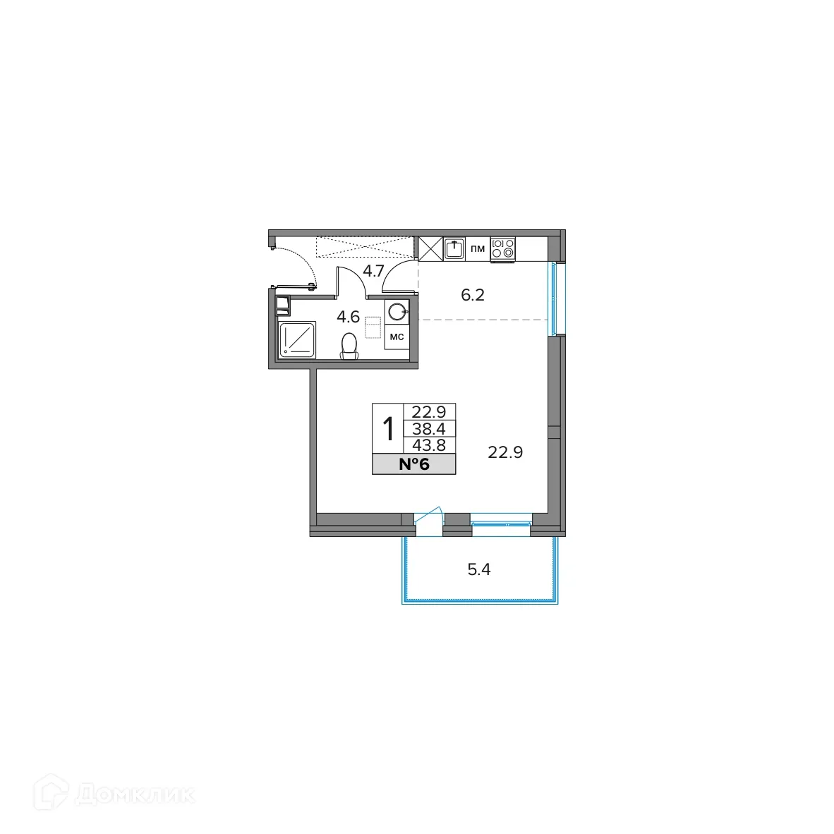 Фото квартиры в ЖК "Речка"