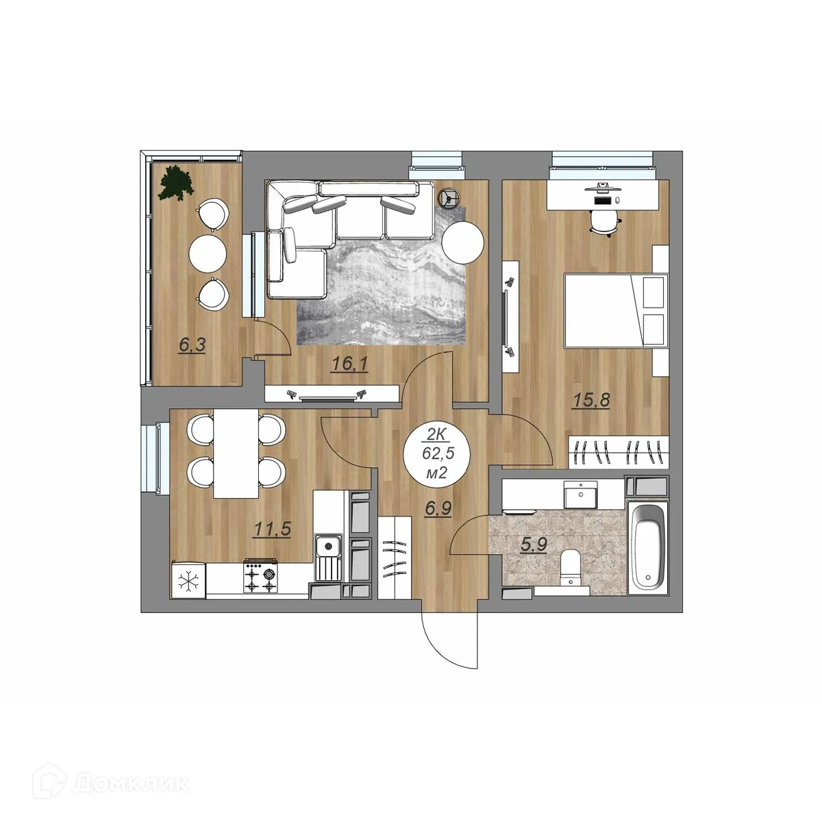 Фото квартиры в ЖК "Каскад"