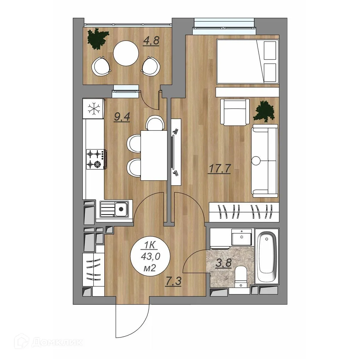 Фото квартиры в ЖК "Каскад"