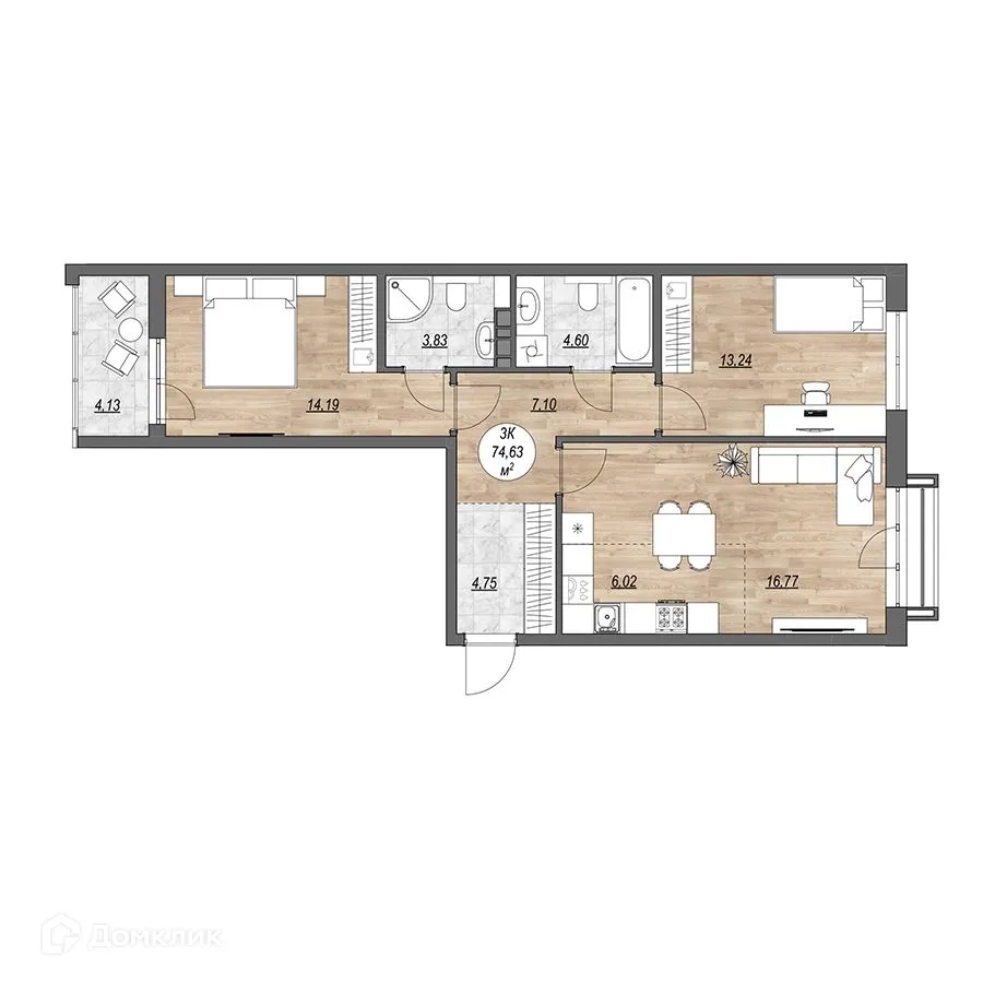 Фото квартиры в ЖК "Каскад"